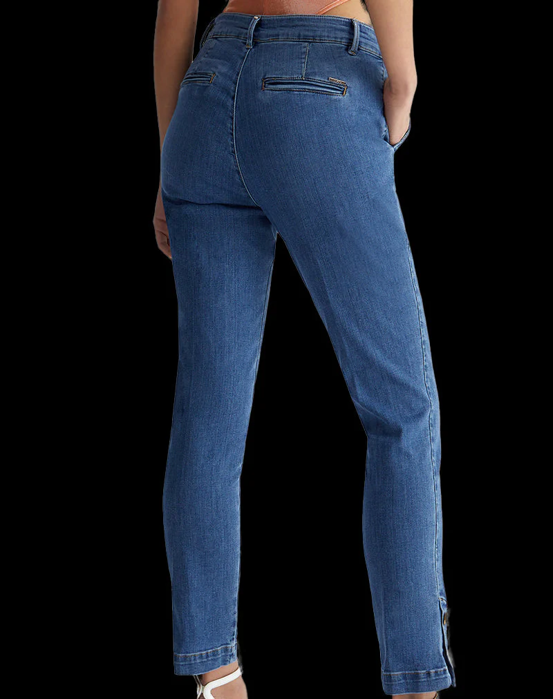 Jeans Chino In Denim Donna - Denim Blu - immagine 8