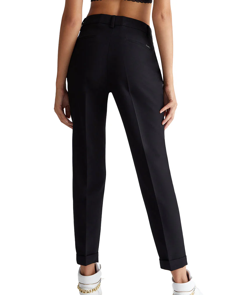Pantaloni In Twill Stretch Donna - Nero - immagine 8