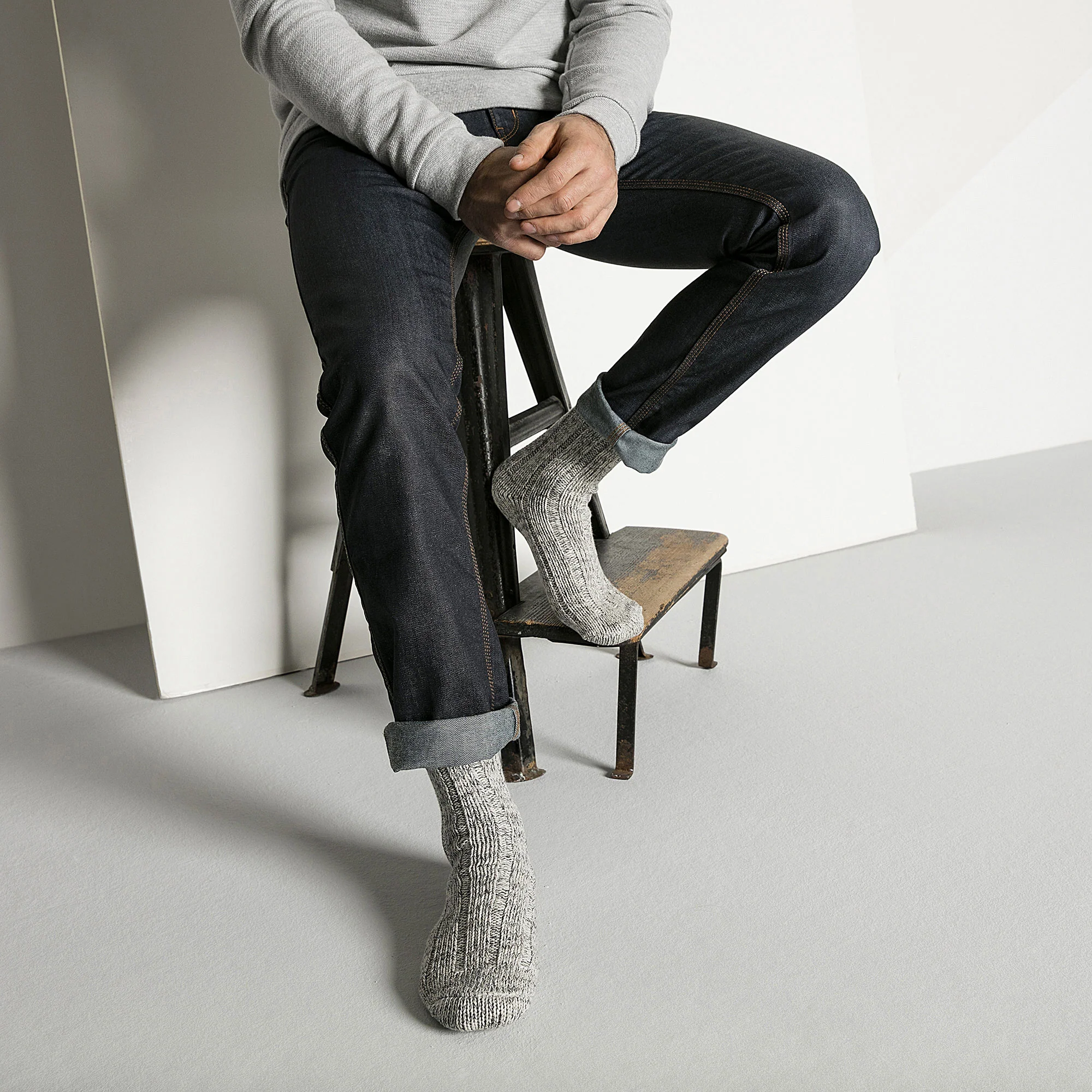 BIRKENSTOCK - CALZINO COTTON TWIST LIGHT GREY - immagine 4