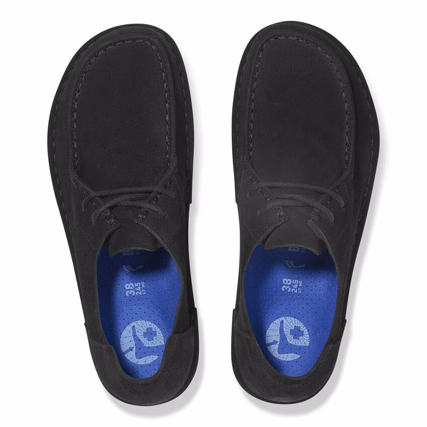 BIRKENSTOCK - UTTI LACE PELLE SCAMOSCIATA BLACK REGULAR FIT - immagine 5