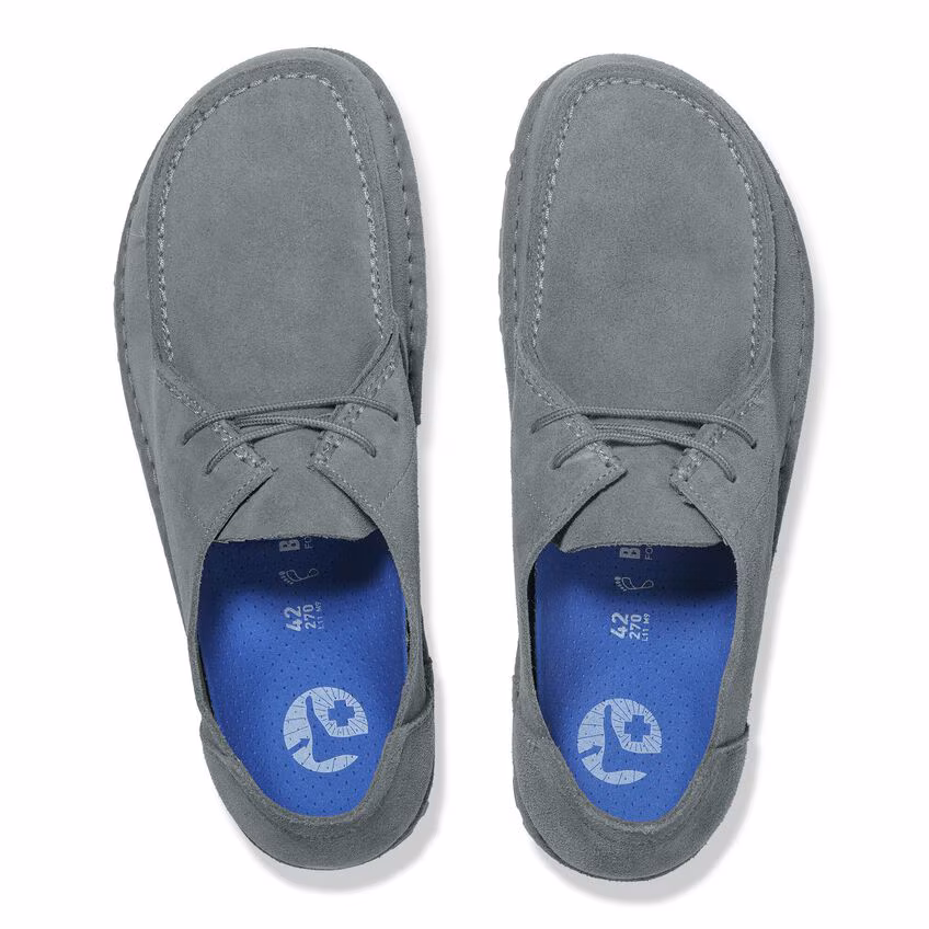 BIRKENSTOCK - UTTI LACE PELLE SCAMOSCIATA BASALT GREY REGULAR FIT - immagine 5