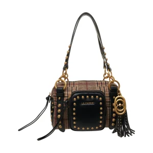 LA CARRIE BAG - BORSA A SPALLA SCOTTISH COMBI BEIGE