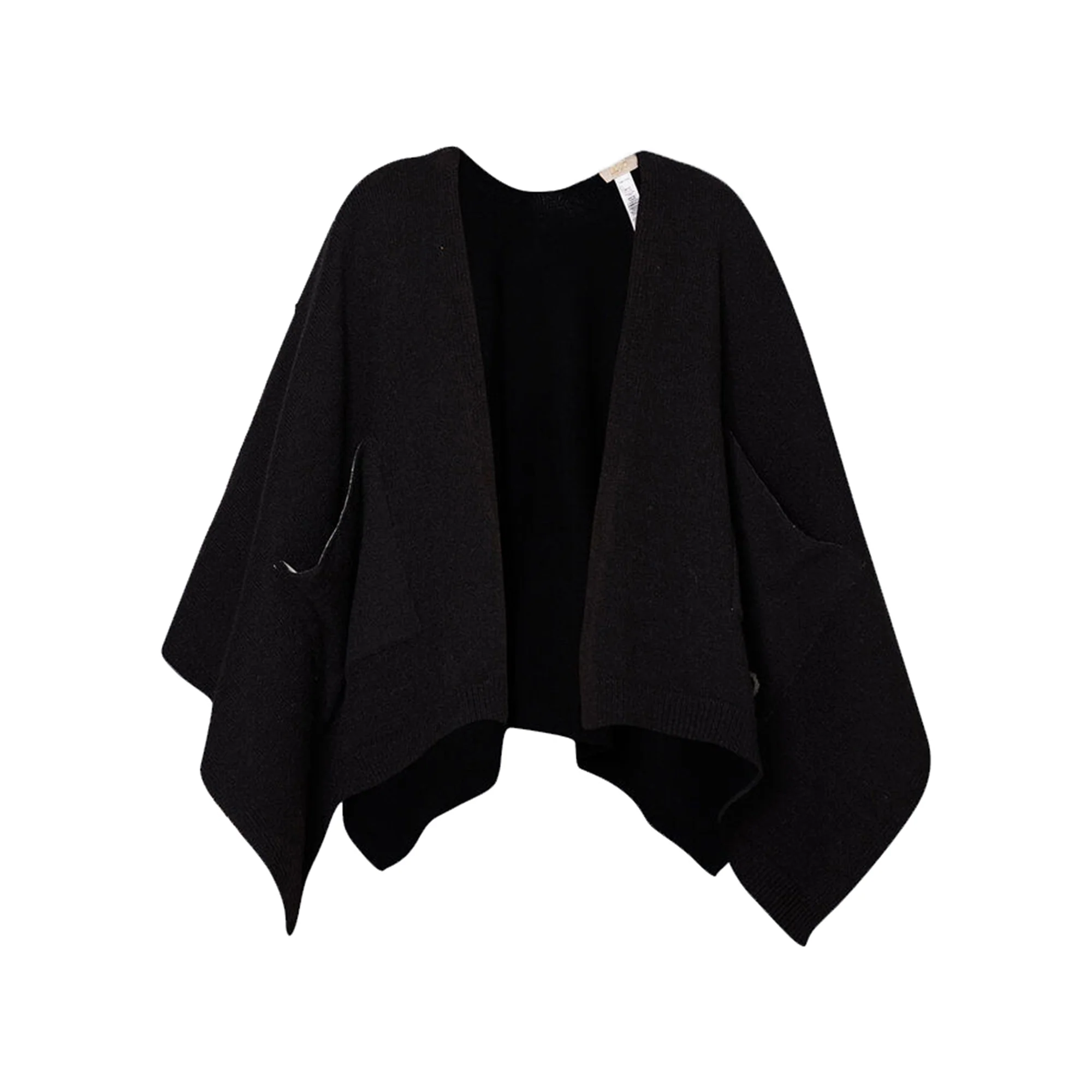 Poncho Donna in maglia Nero - immagine 2