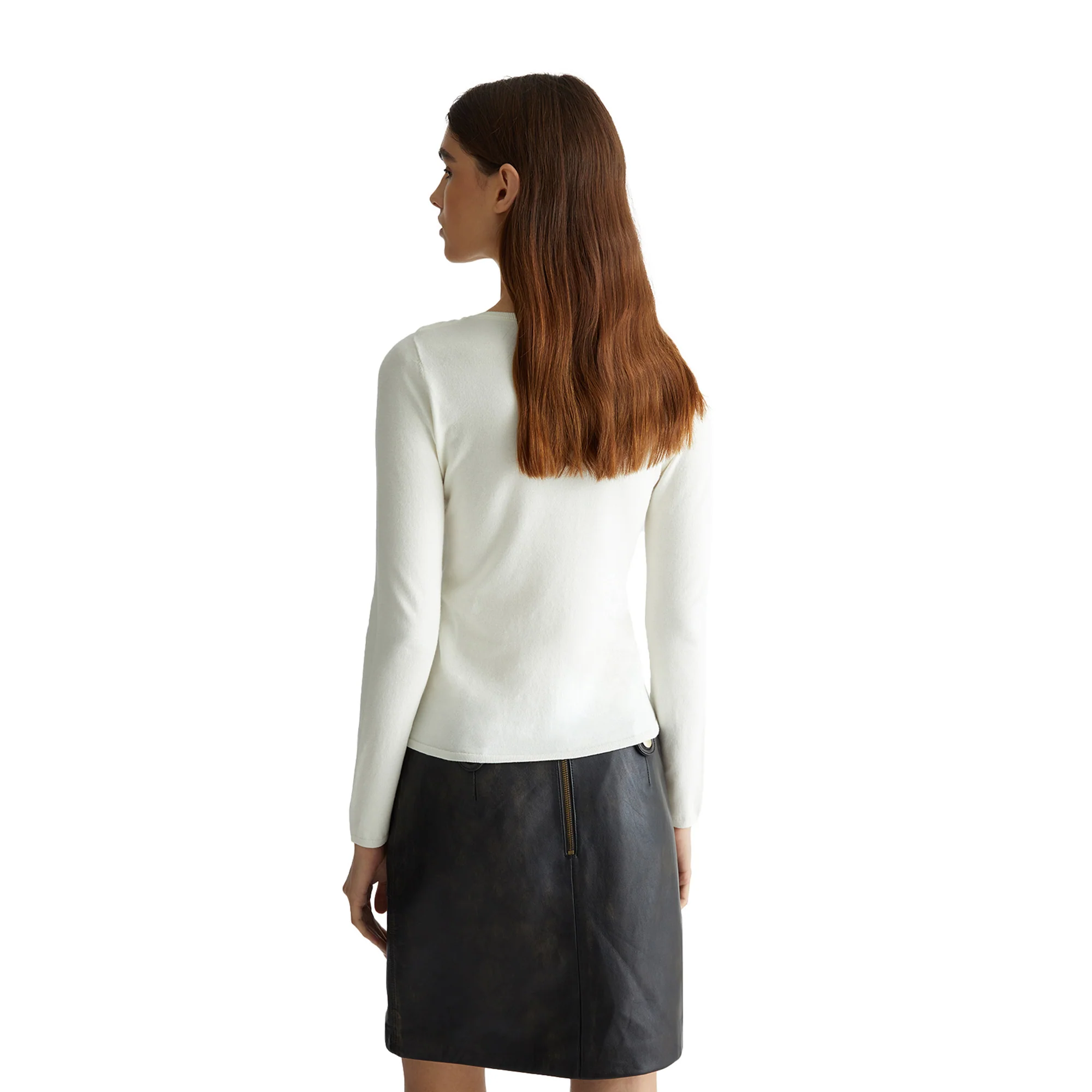 Maglia bianca con cut-out - immagine 4