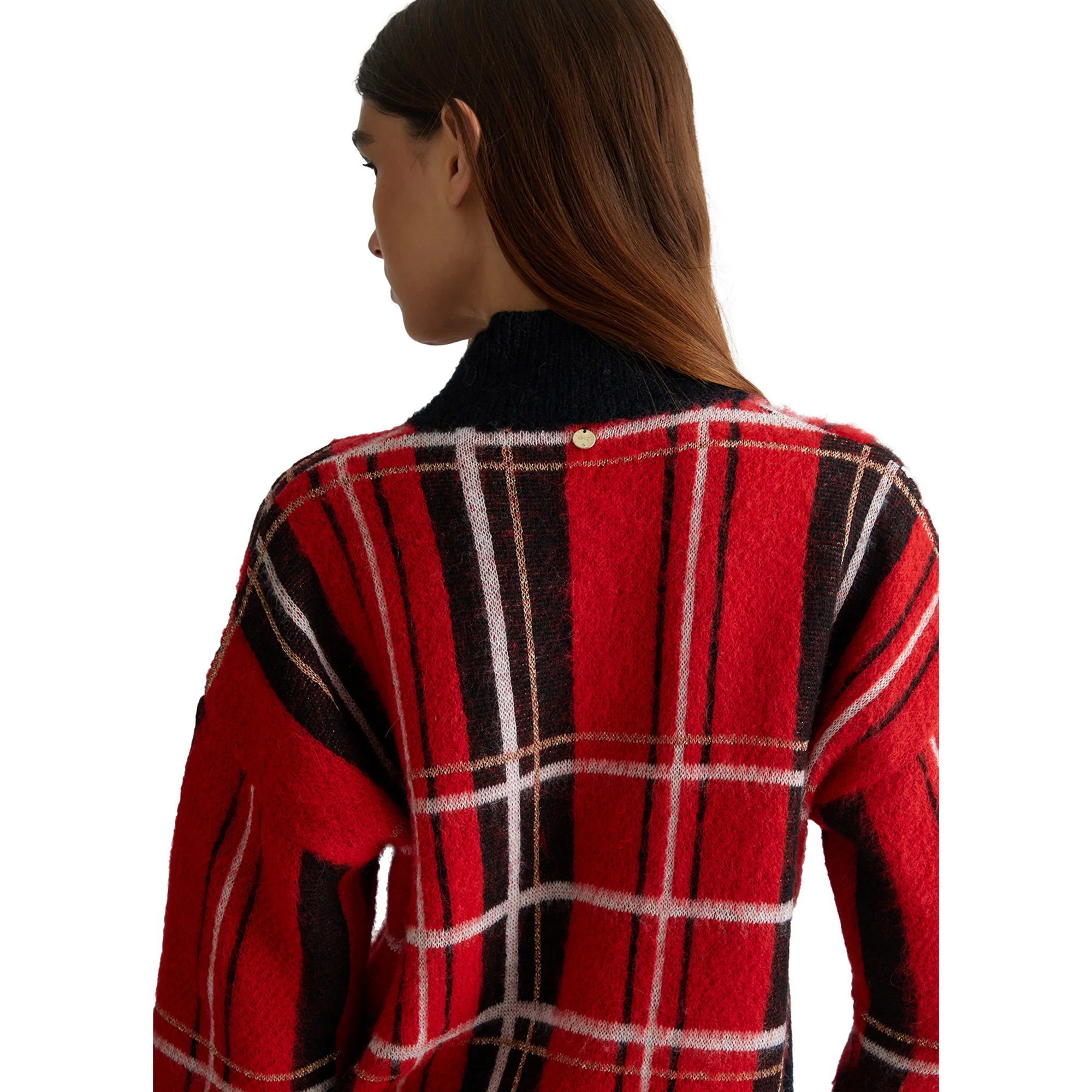 Pullover in tartan rosso - immagine 6