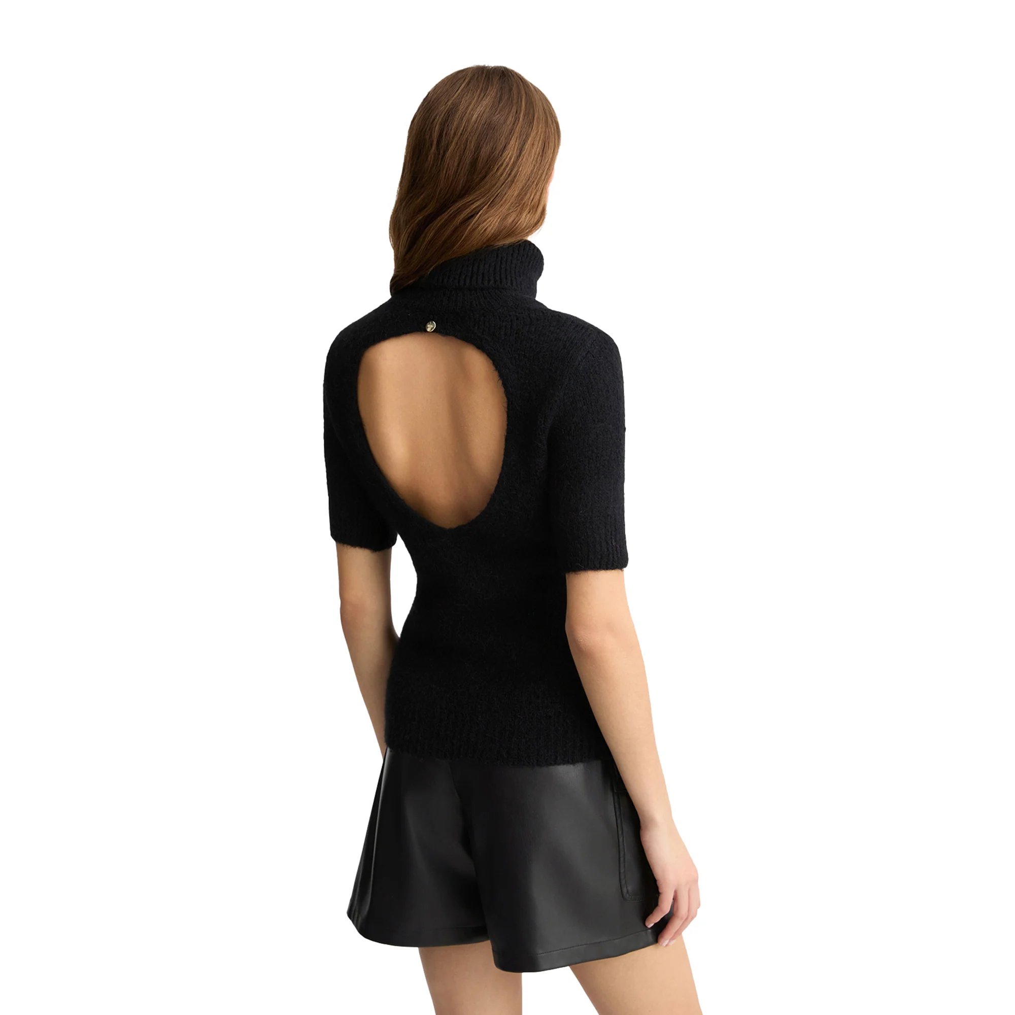 Dolcevita nero con cut-out - immagine 4