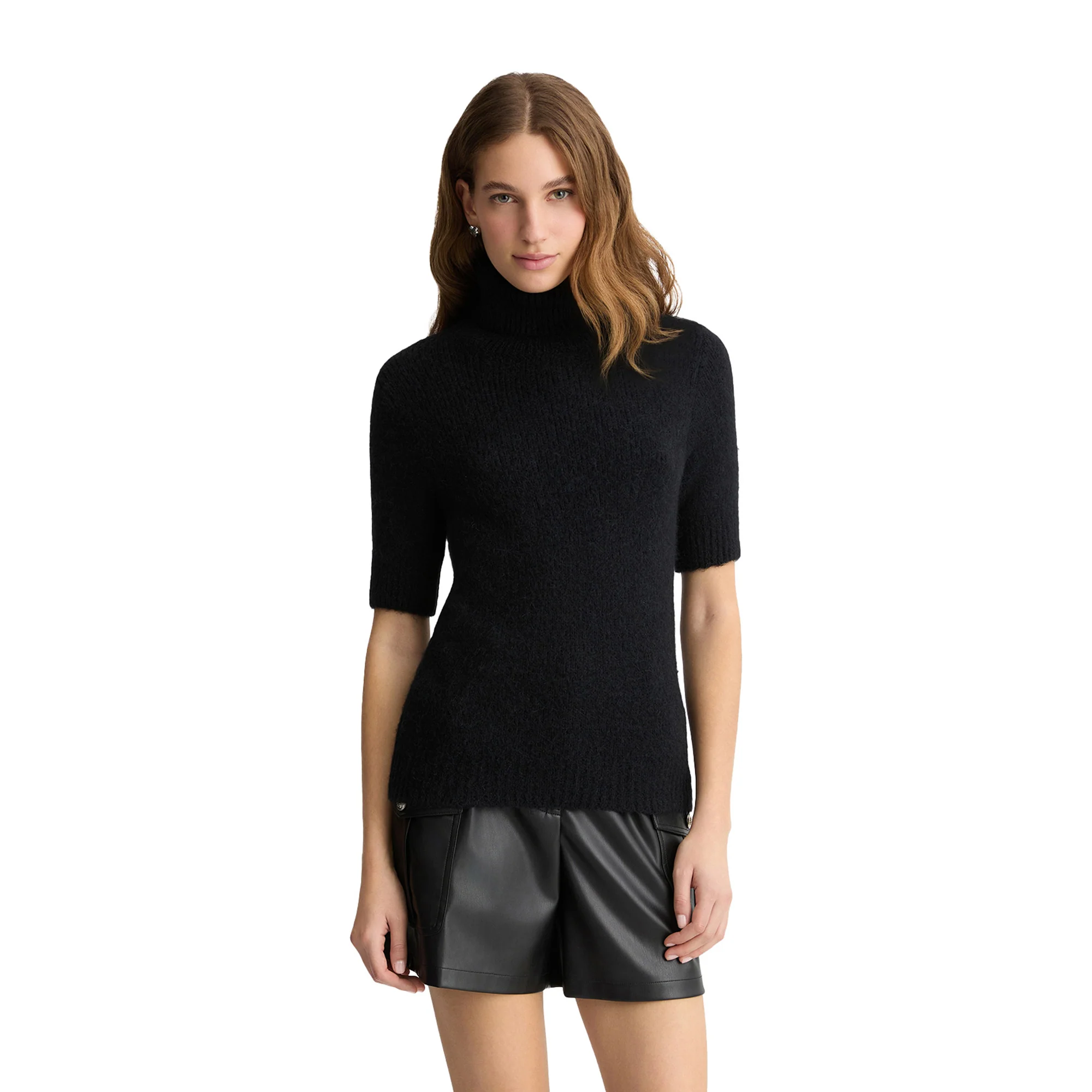 Dolcevita nero con cut-out - immagine 3