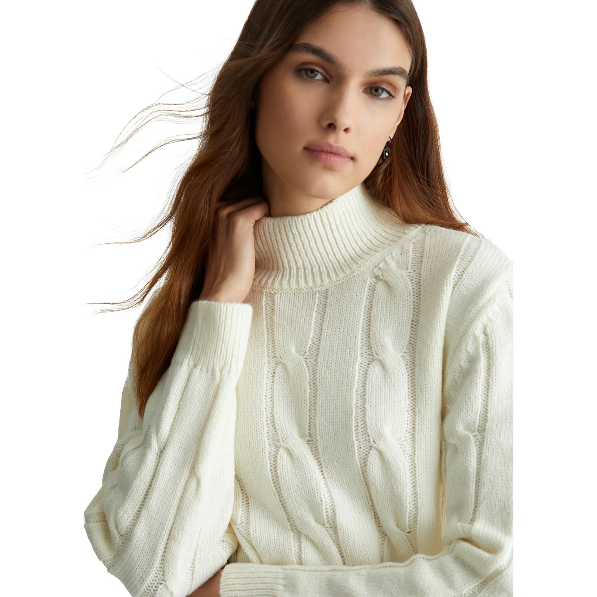 Abito bianco in maglia - immagine 5