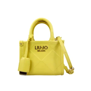 Mini Borsa donna con rombi a rilievo Giallo