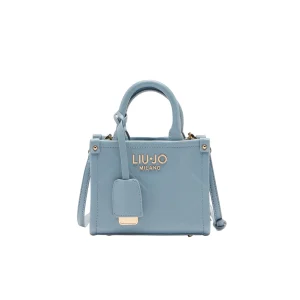 Mini Borsa donna con rombi a rilievo Celeste
