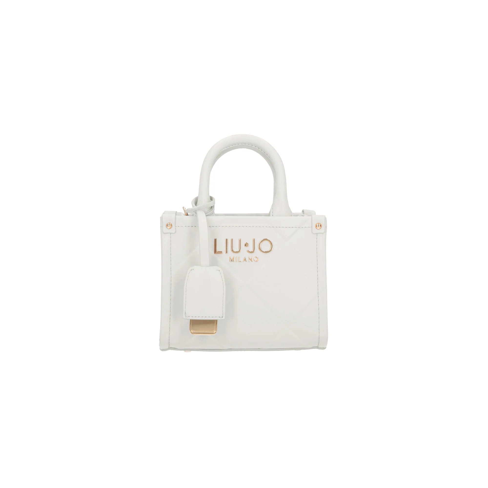 Mini Borsa donna con rombi a rilievo Bianco - immagine 2