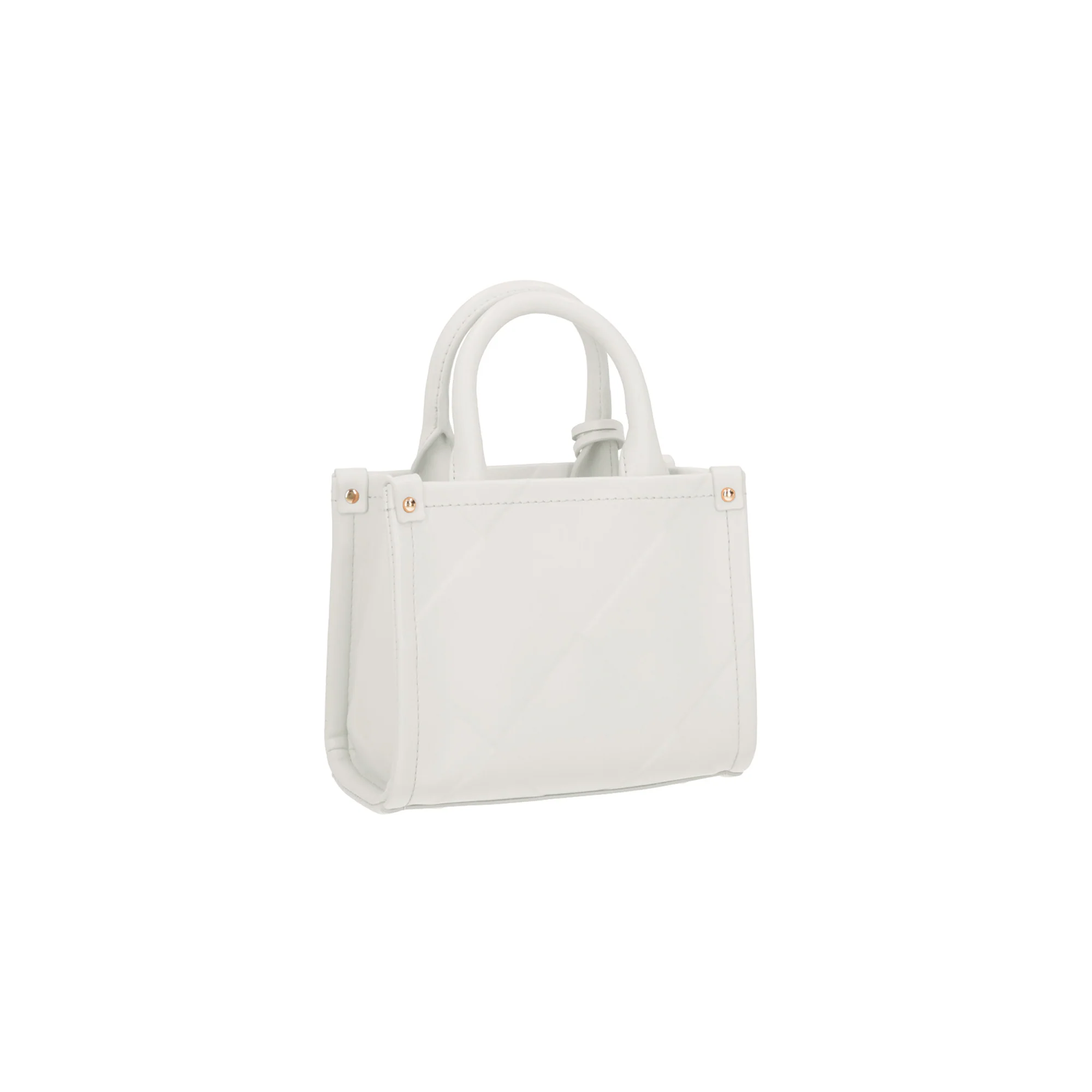 Mini Borsa donna con rombi a rilievo Bianco - immagine 3