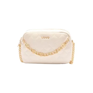 Borsa a tracolla da donna in beige matelassé