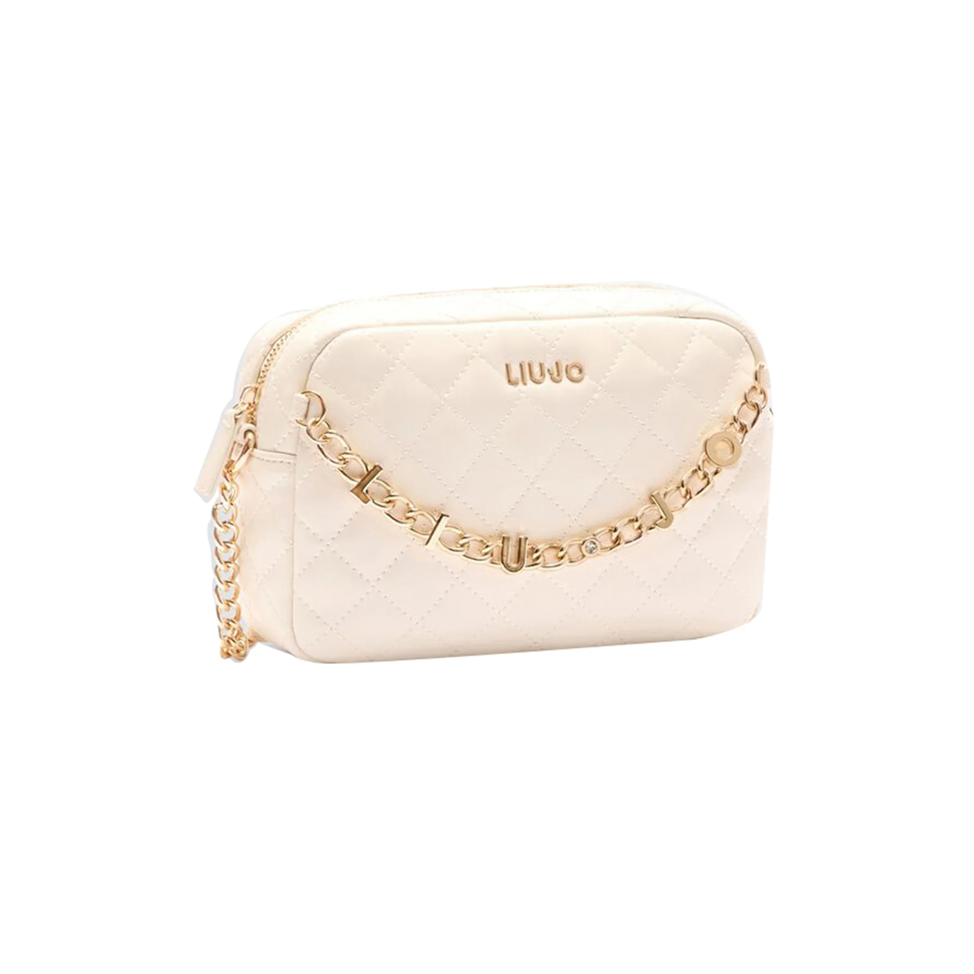 Borsa a tracolla da donna in beige matelassé - immagine 3