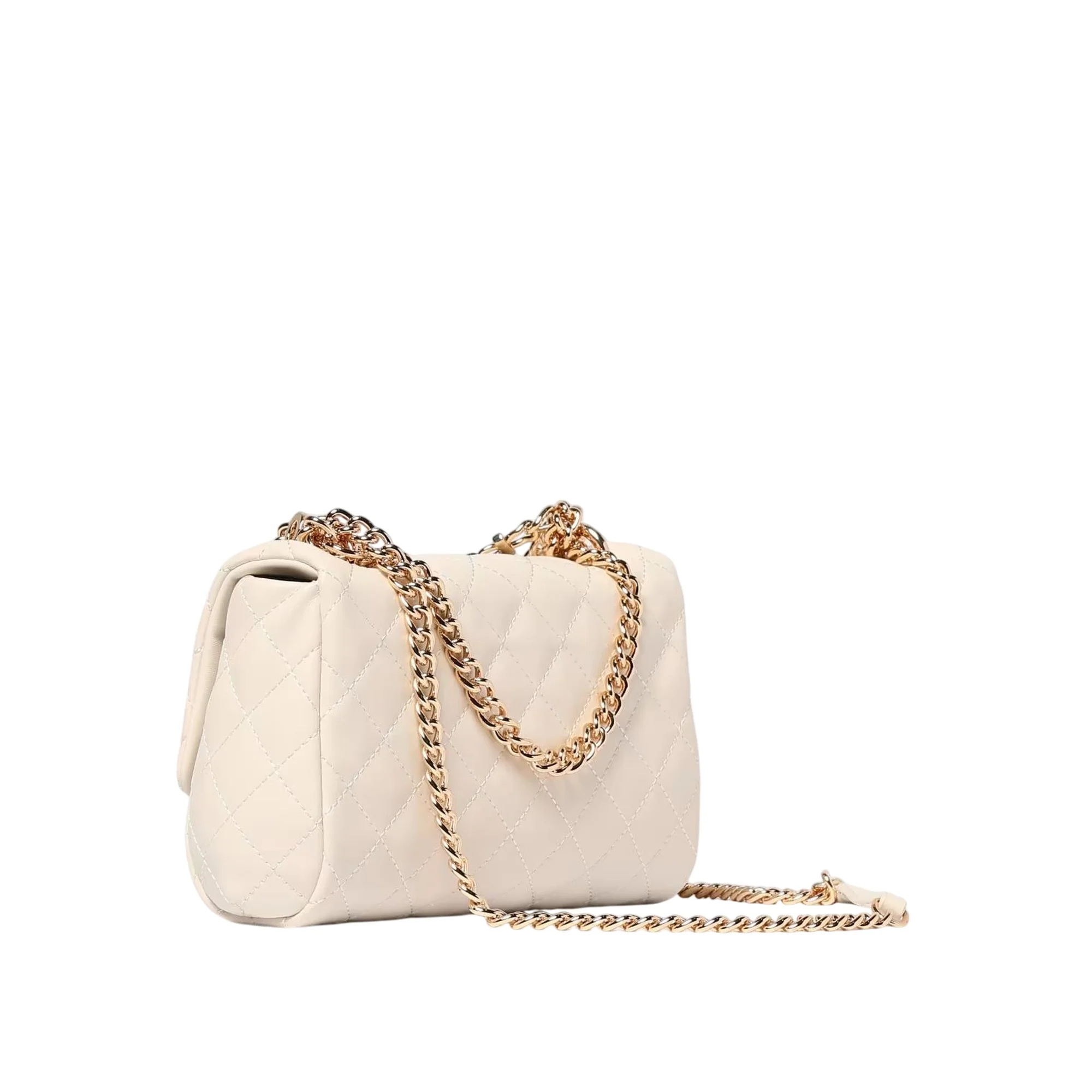 Borsa a tracolla da donna matelassé bianco - immagine 3