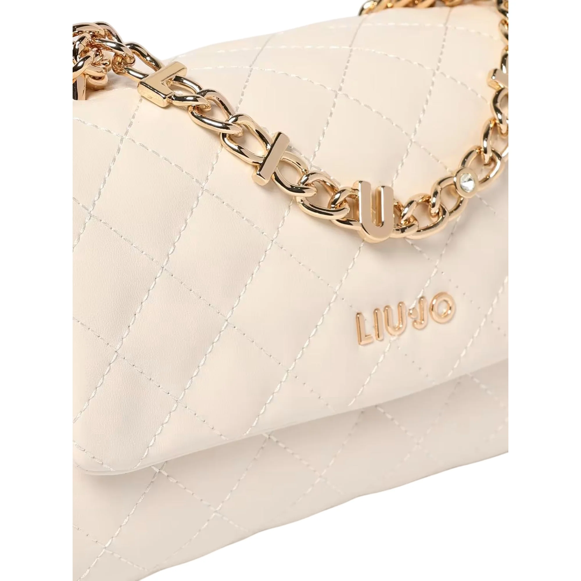 Borsa a tracolla da donna matelassé bianco - immagine 4