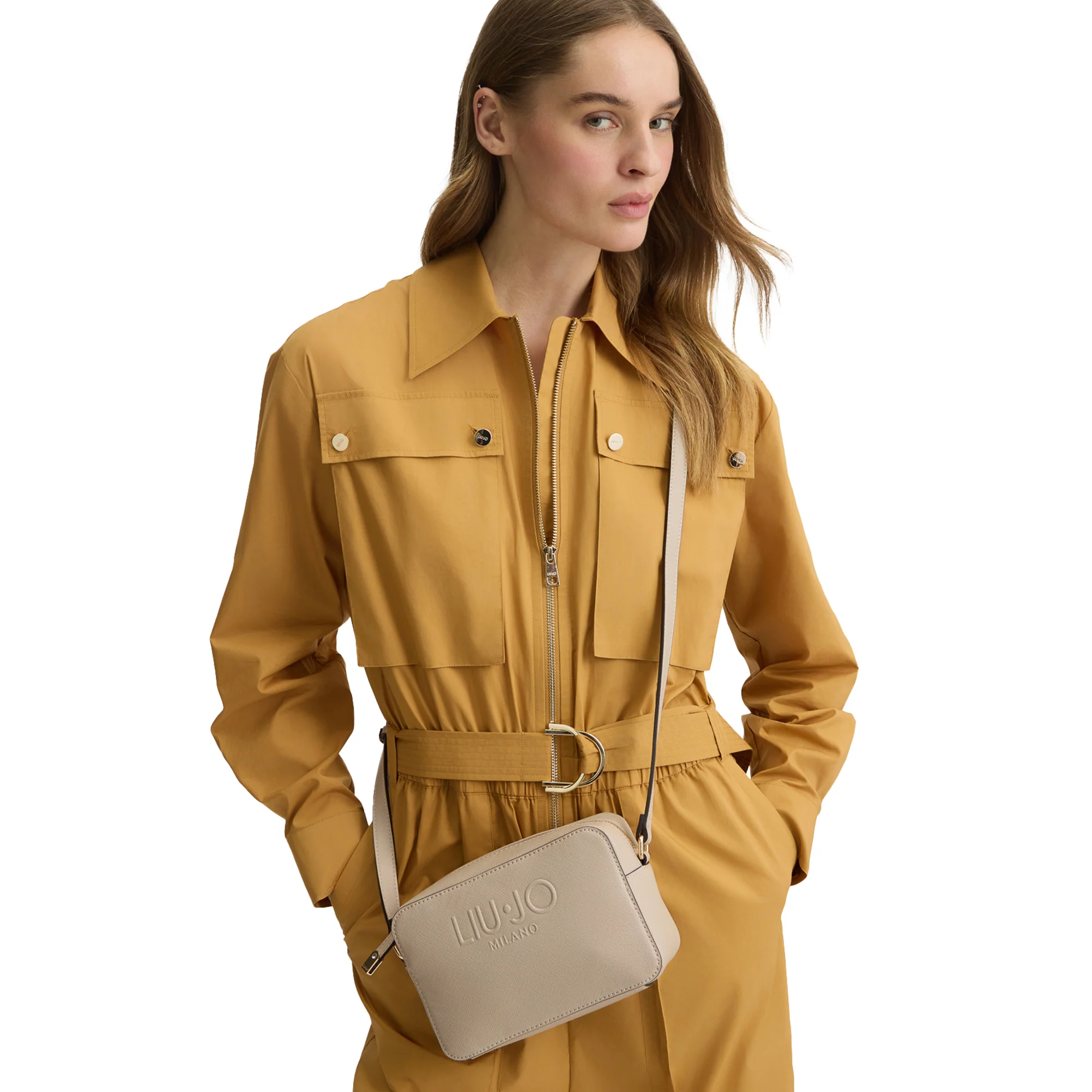 Borsa a tracolla Donna in ecopelle beige chiaro - immagine 5