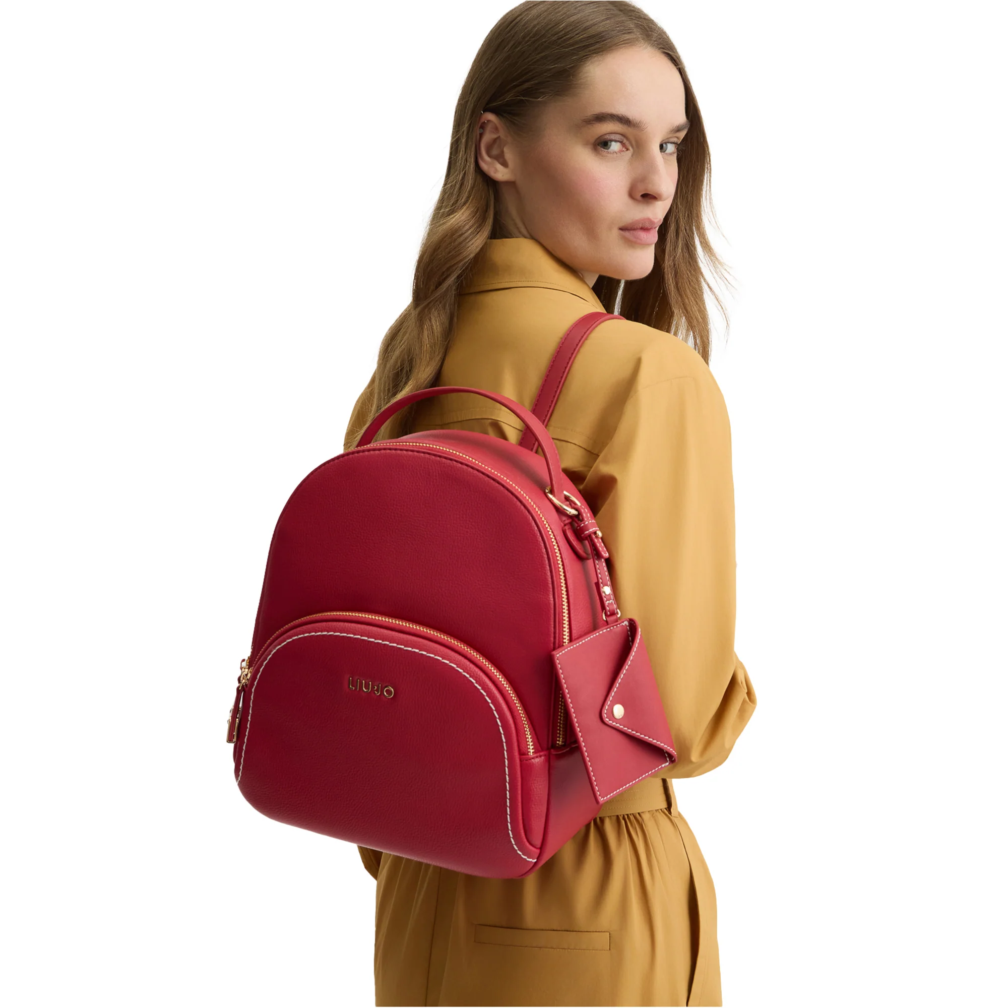 Zainetto Donna in similpelle con portamonete Rosso - immagine 5