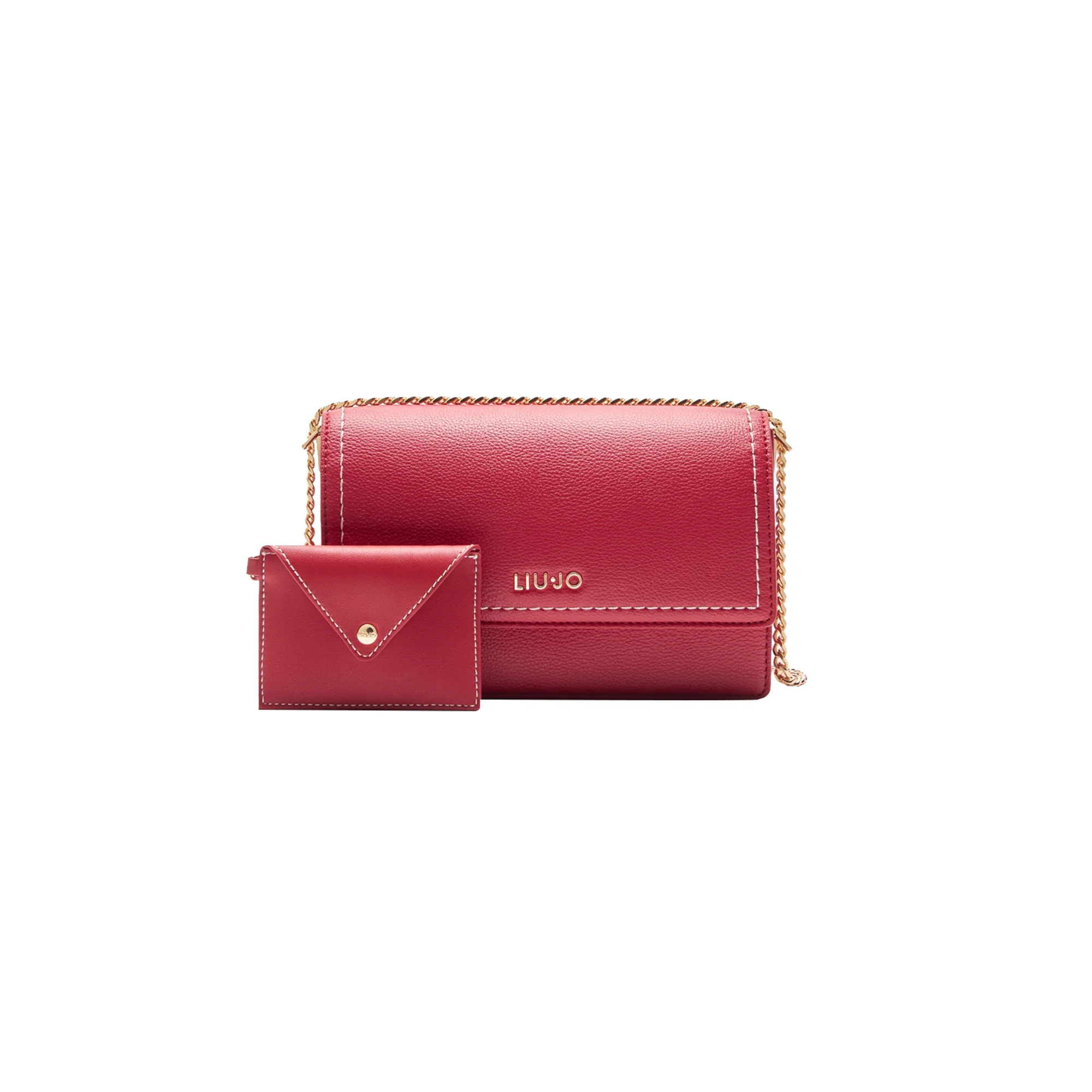 Borsa a tracolla con pochette da Donna Rosso - immagine 2