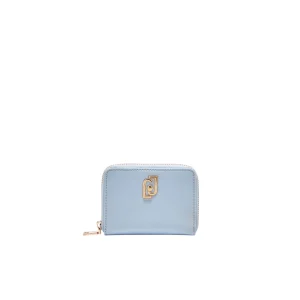 Portafoglio Mini da donna in nylon Celeste