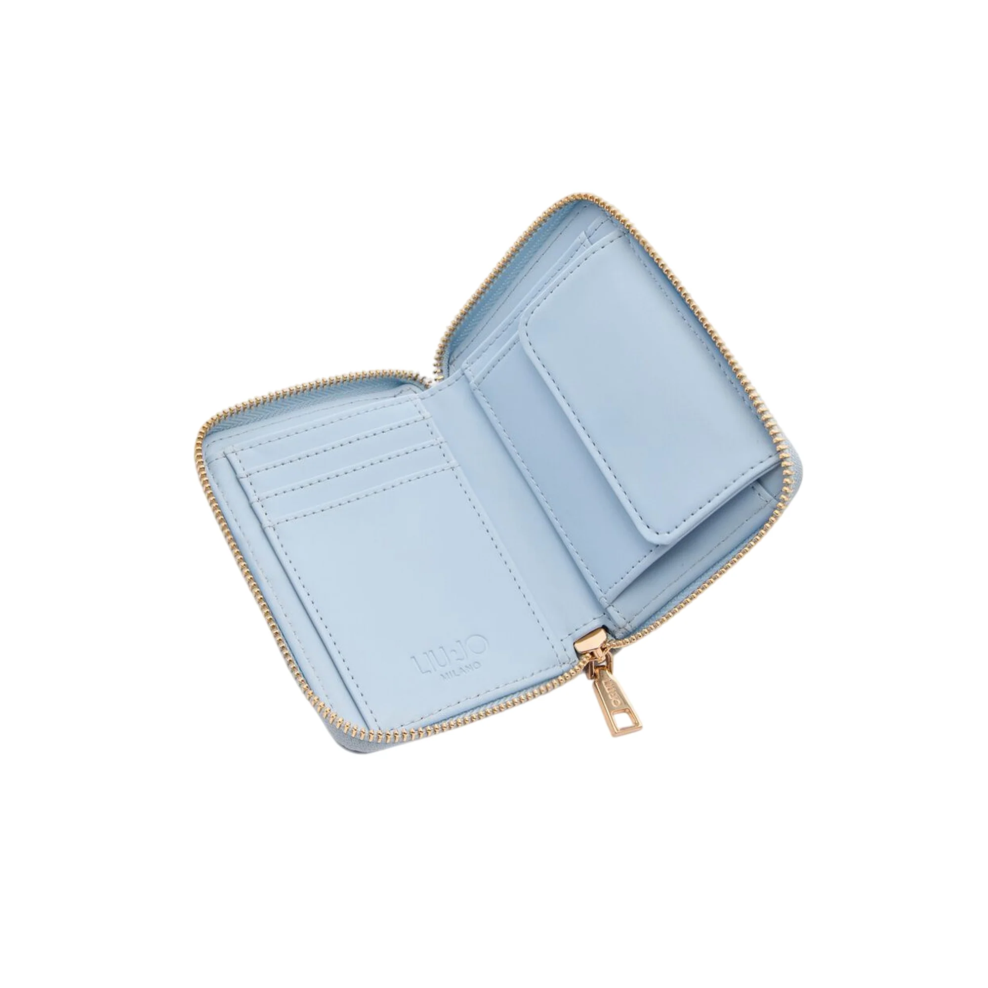 Portafoglio Mini da donna in nylon Celeste - immagine 4