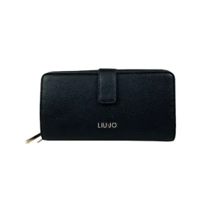 Portafoglio Donna XL tinta unita nera