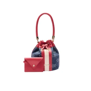 Borsa a secchiello Denim con pochette