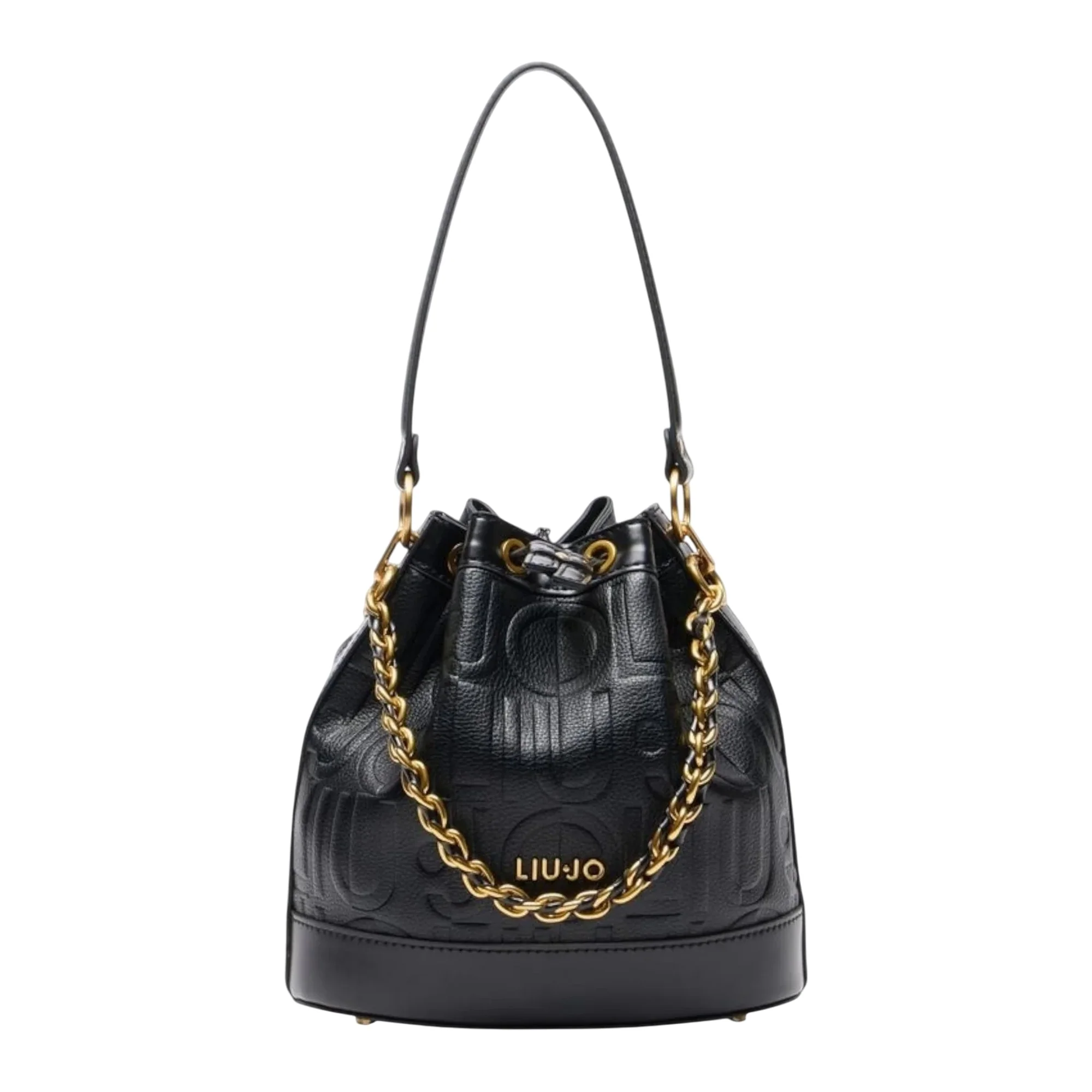 Borsa secchiello nero da Donna con logo all over - immagine 2