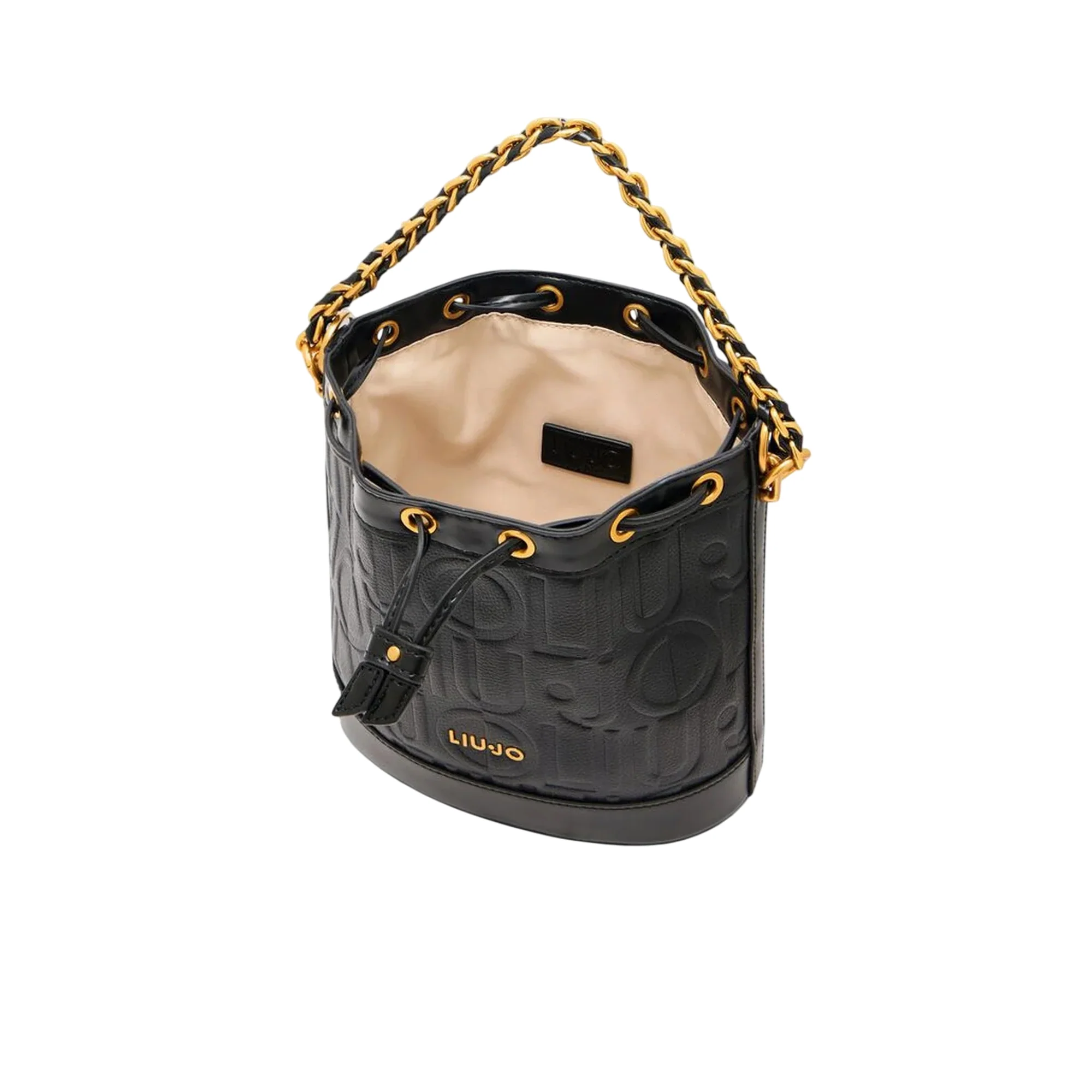 Borsa secchiello nero da Donna con logo all over - immagine 3