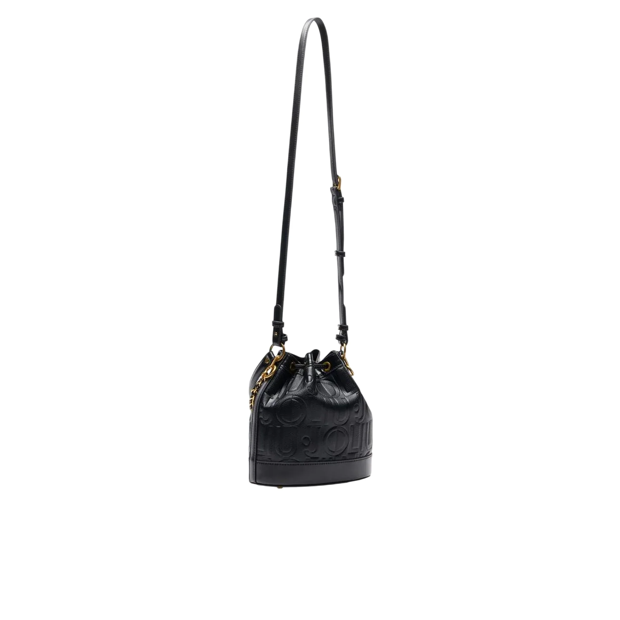 Borsa secchiello nero da Donna con logo all over - immagine 4