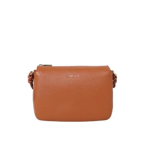 Borsa a tracolla marrone Donna a tre scomparti