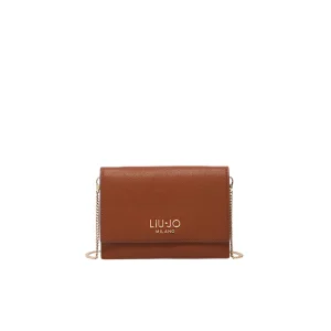 Pochette Donna con tracolla a catena Marrone