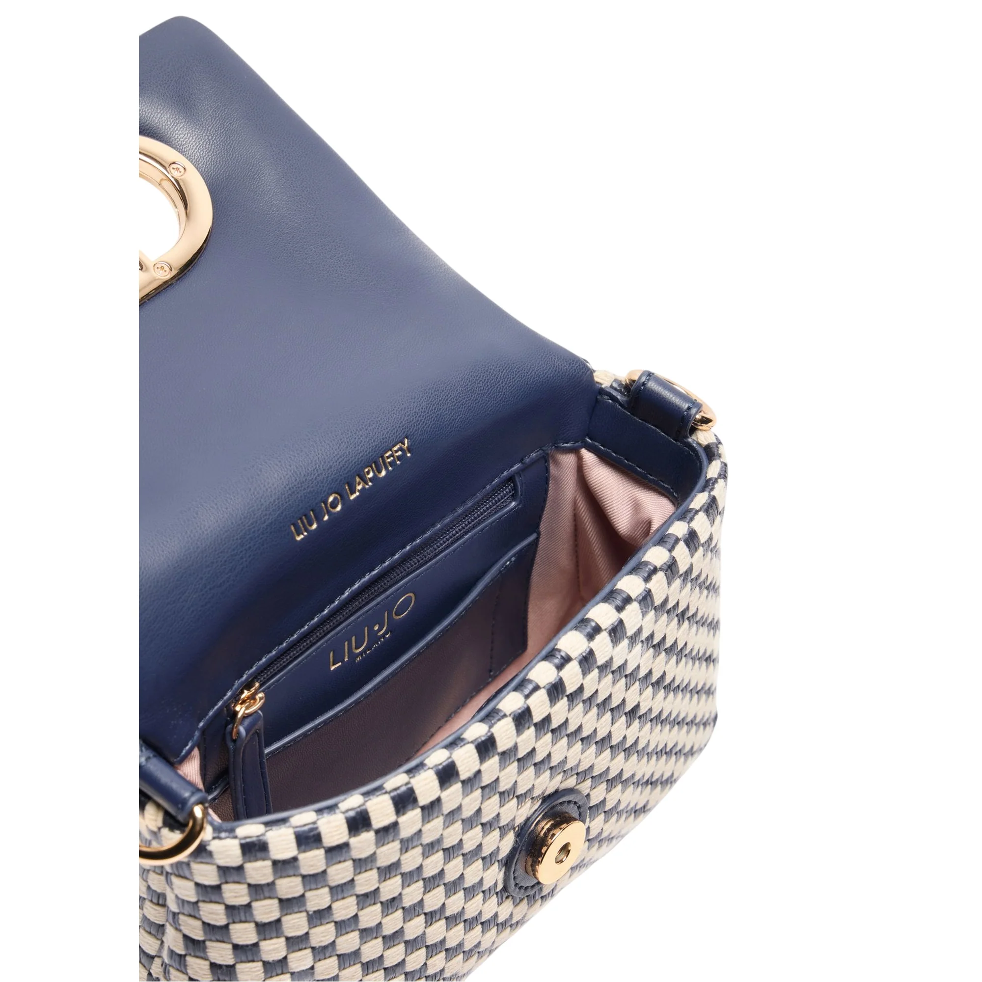 Borsa piccola a spalla LaPuffy in vichy - immagine 4