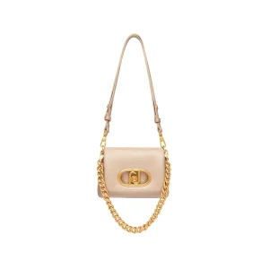 Borsa a spalla piccola LaPuffy tinta unita beige