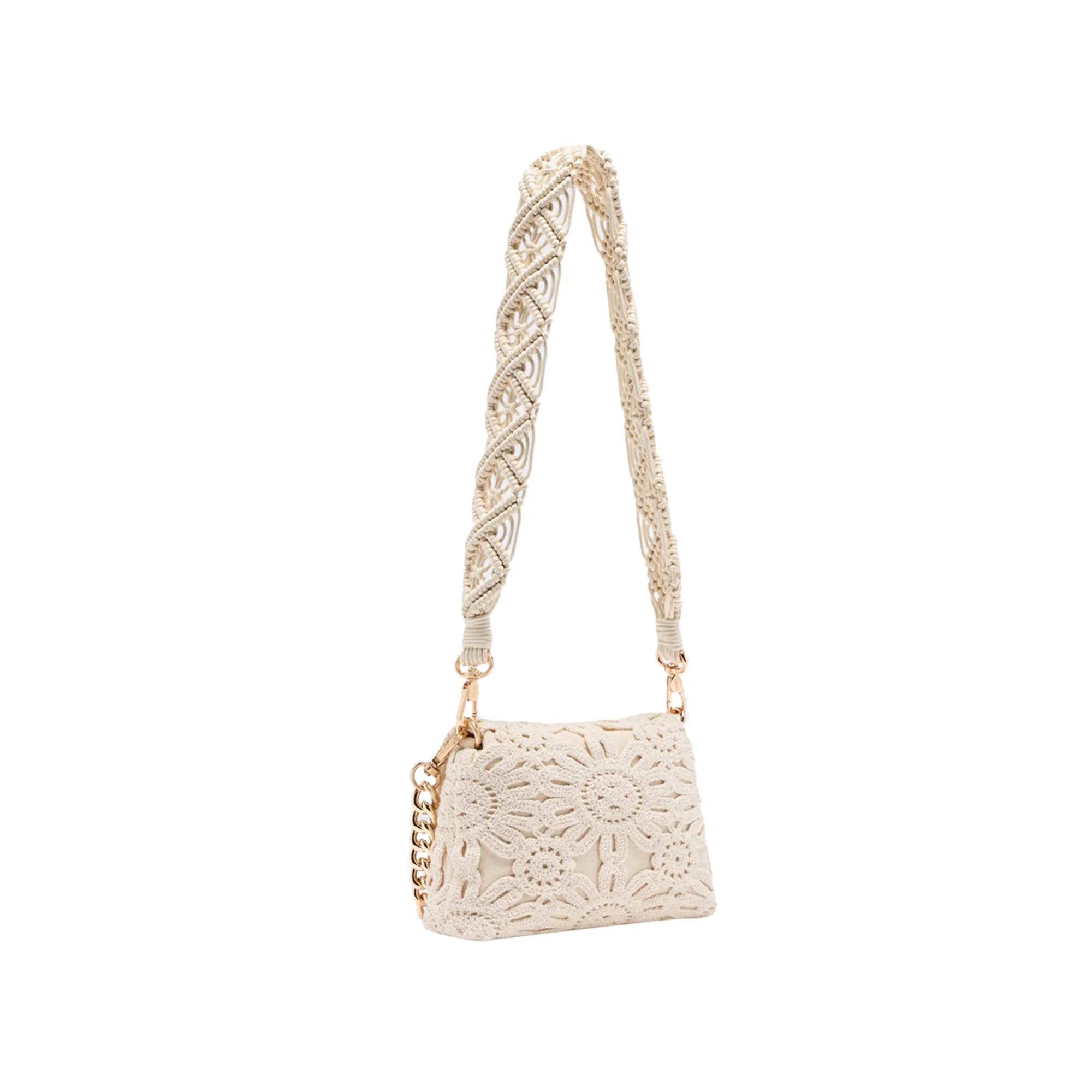 Borsa piccola a tracolla LaPuffy con ricami - immagine 4