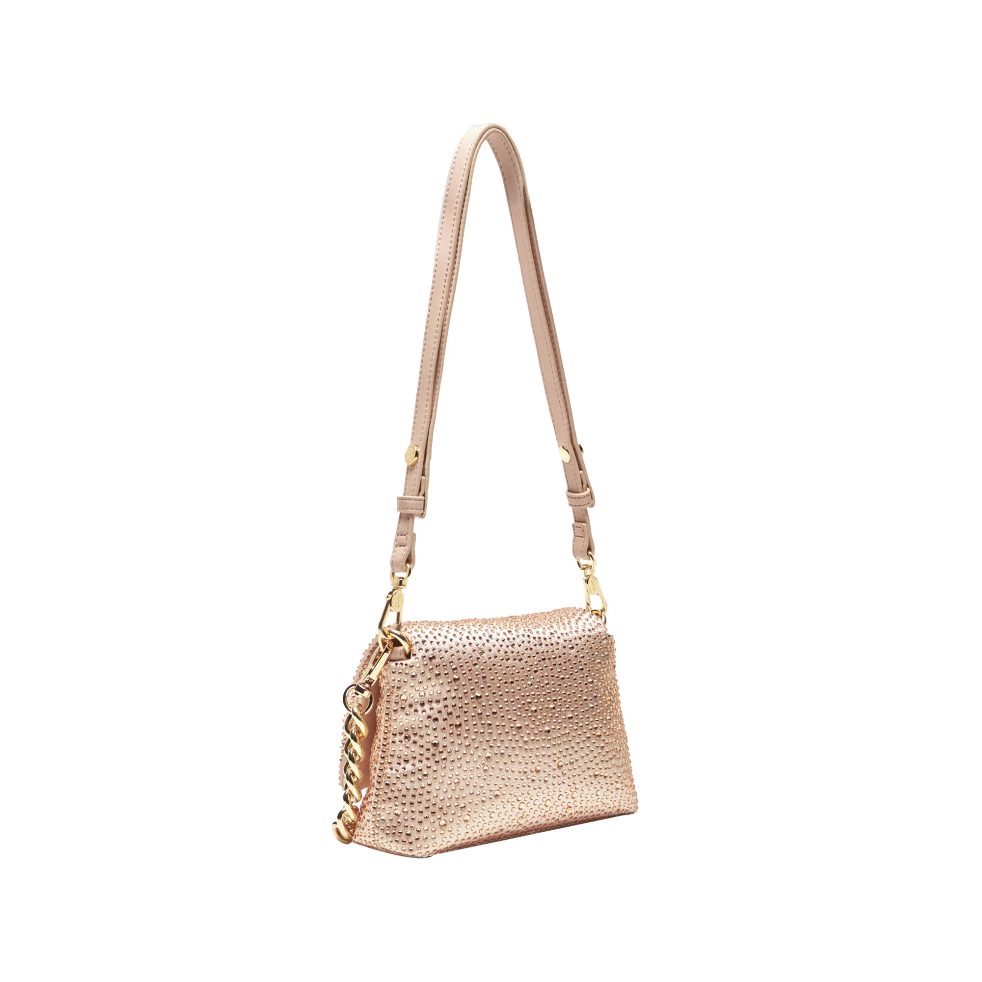 Borsa piccola a spalla LaPuffy con strass Rosa - immagine 3