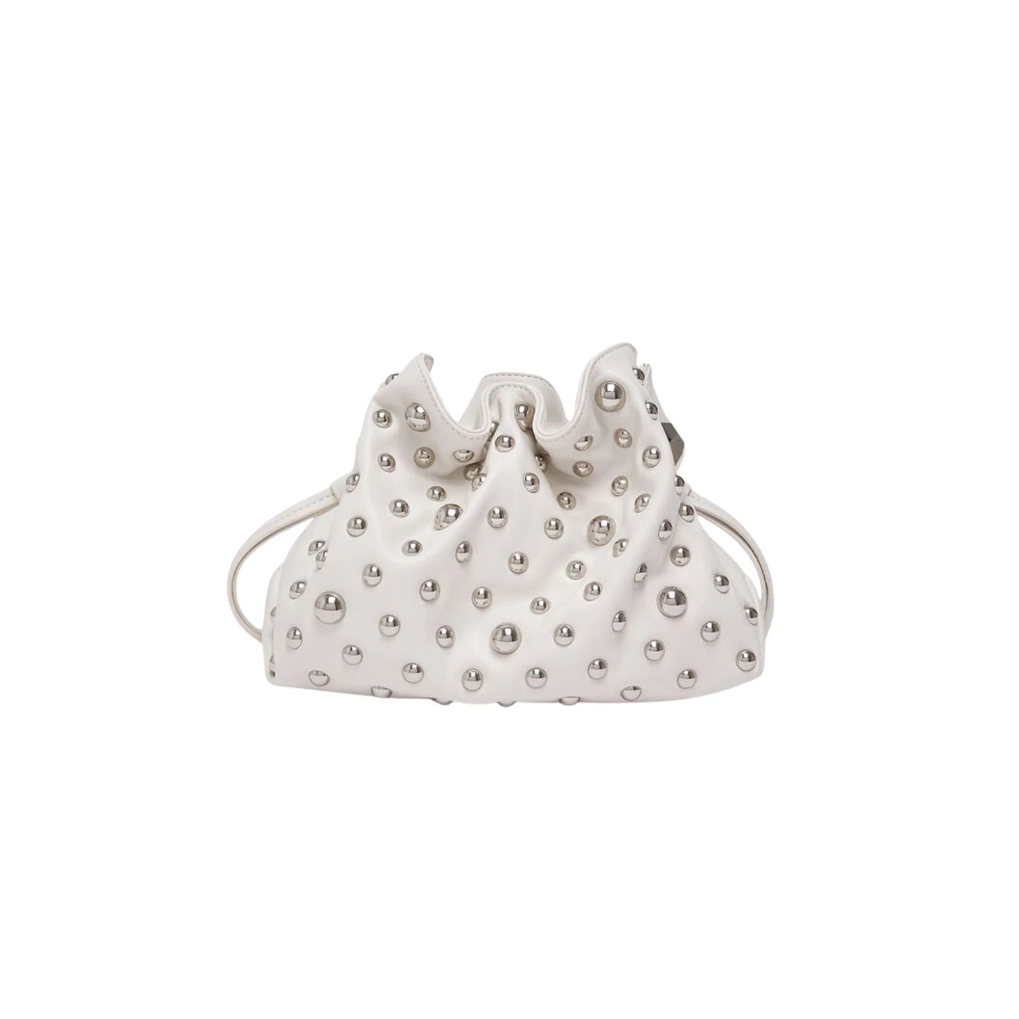 Borsa Donna Riccy piccola bianca con borchie