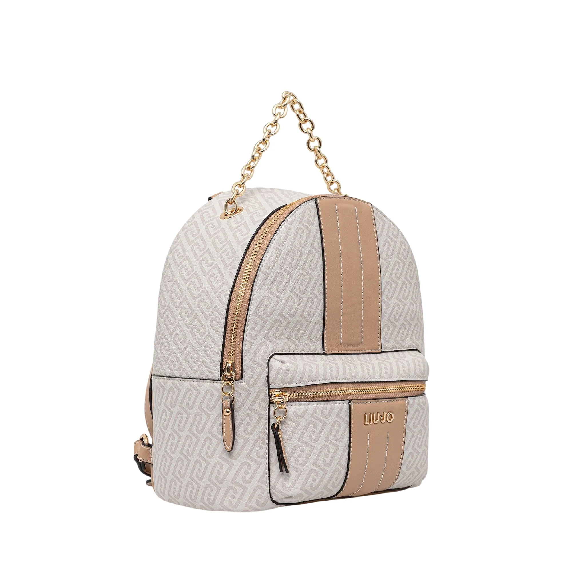 Zaino Donna bottalato con catenella Beige - immagine 3