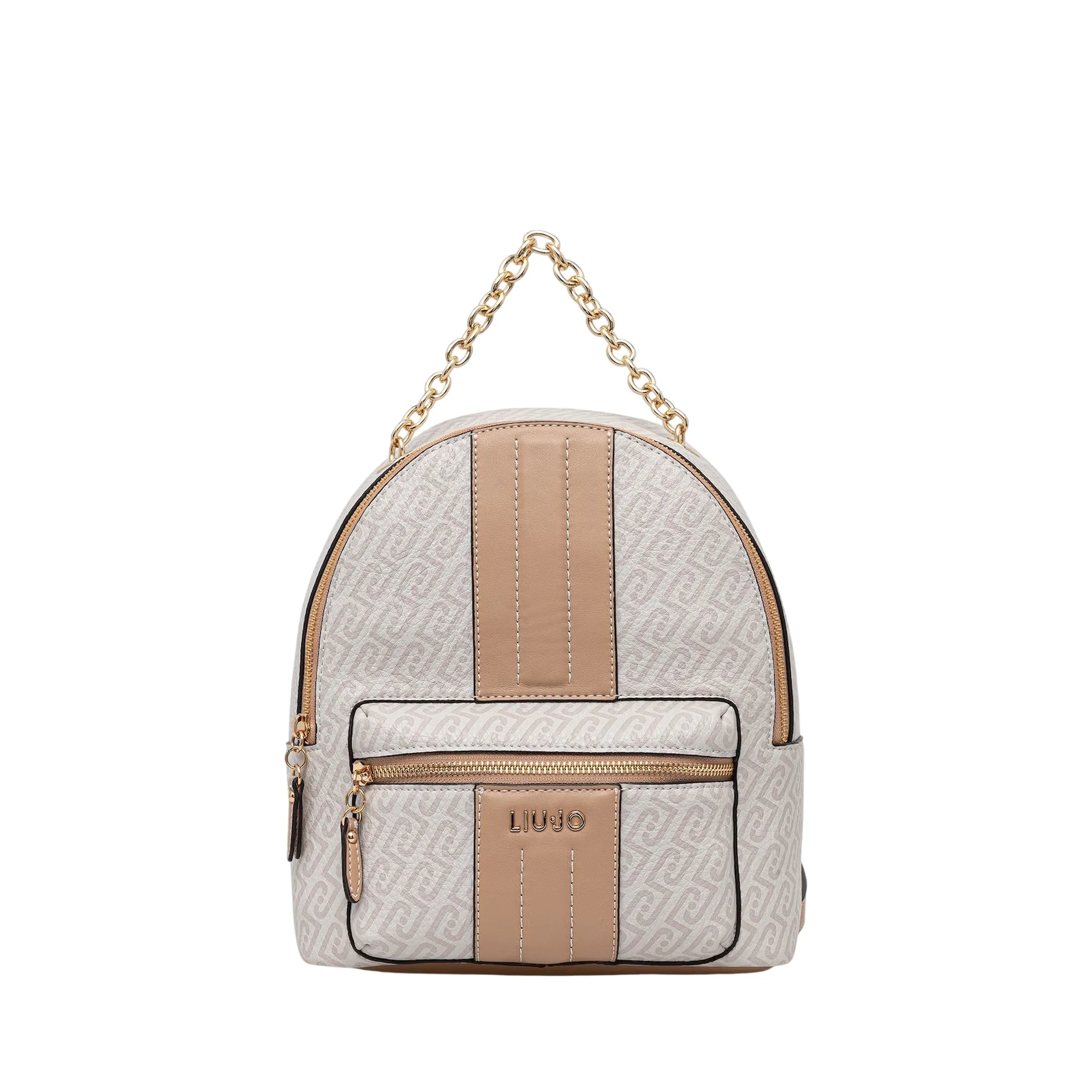 Zaino Donna bottalato con catenella Beige