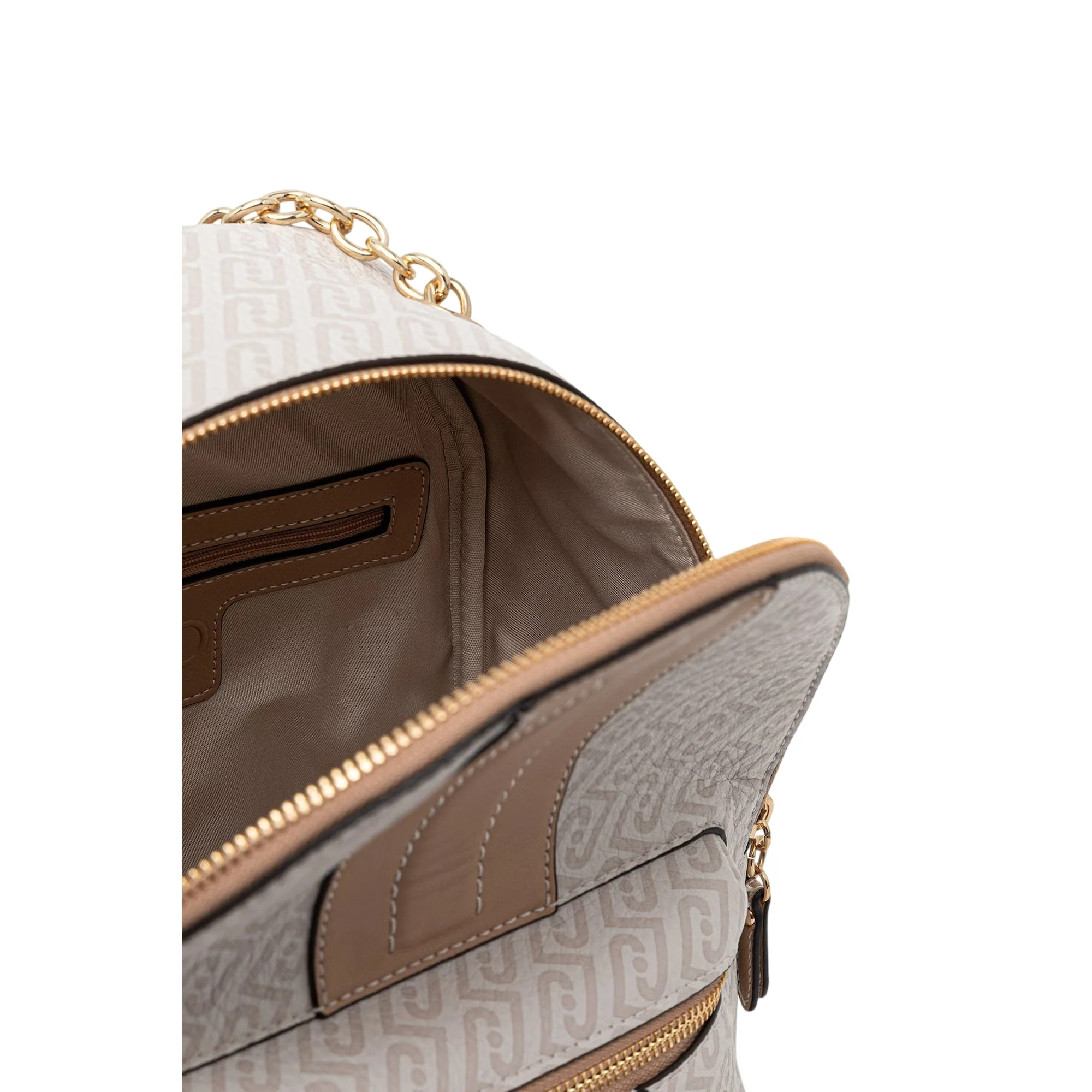 Zaino Donna bottalato con catenella Beige - immagine 6