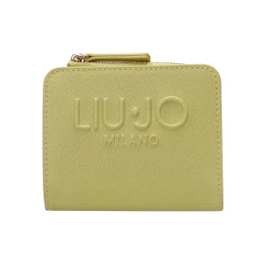 Portafoglio Donna Verde scomparto con bottone