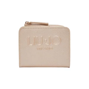 Portafoglio Donna Oro scomparto con bottone