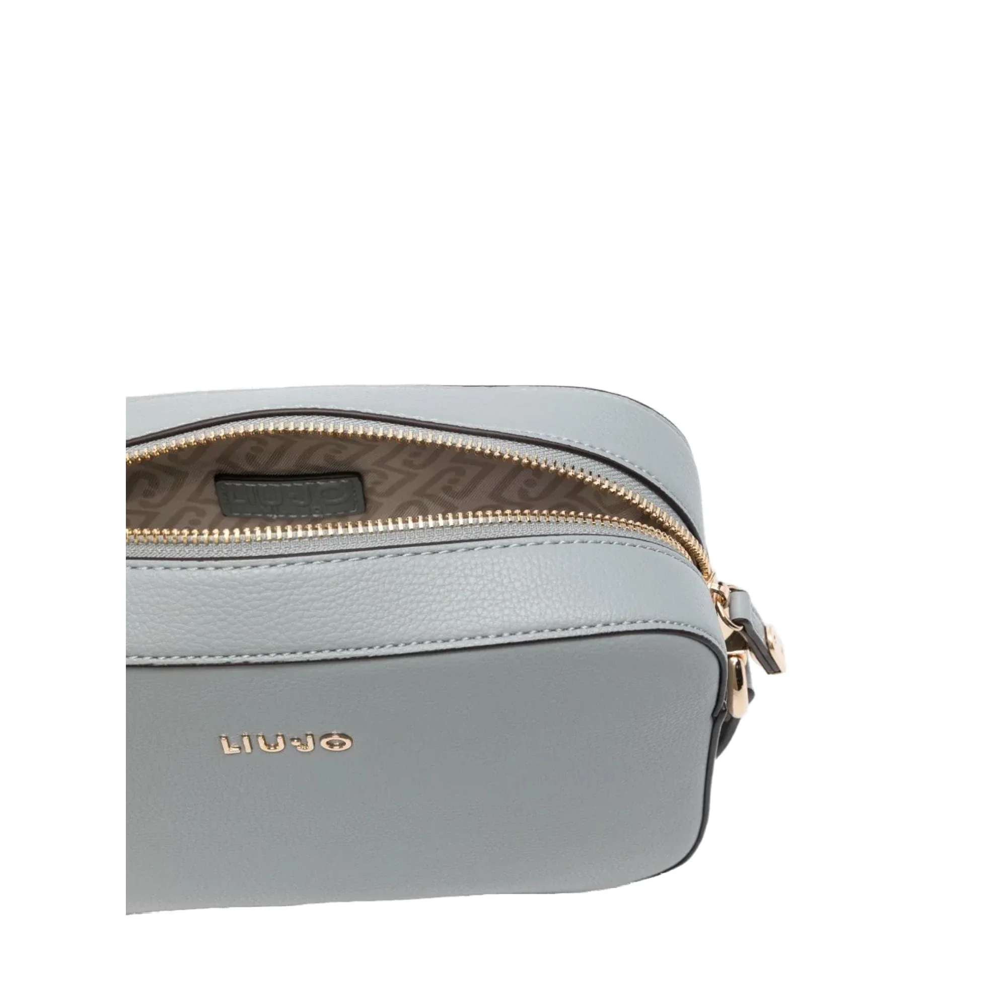 Borsa a tracolla Donna celeste con logo frontale - immagine 4