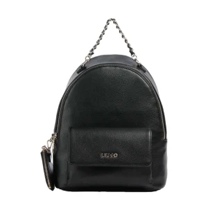 Zaino Donna con catenella e charm Nero