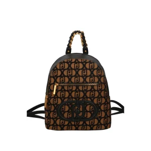 Zaino Donna con tasche a chiusura zip marrone