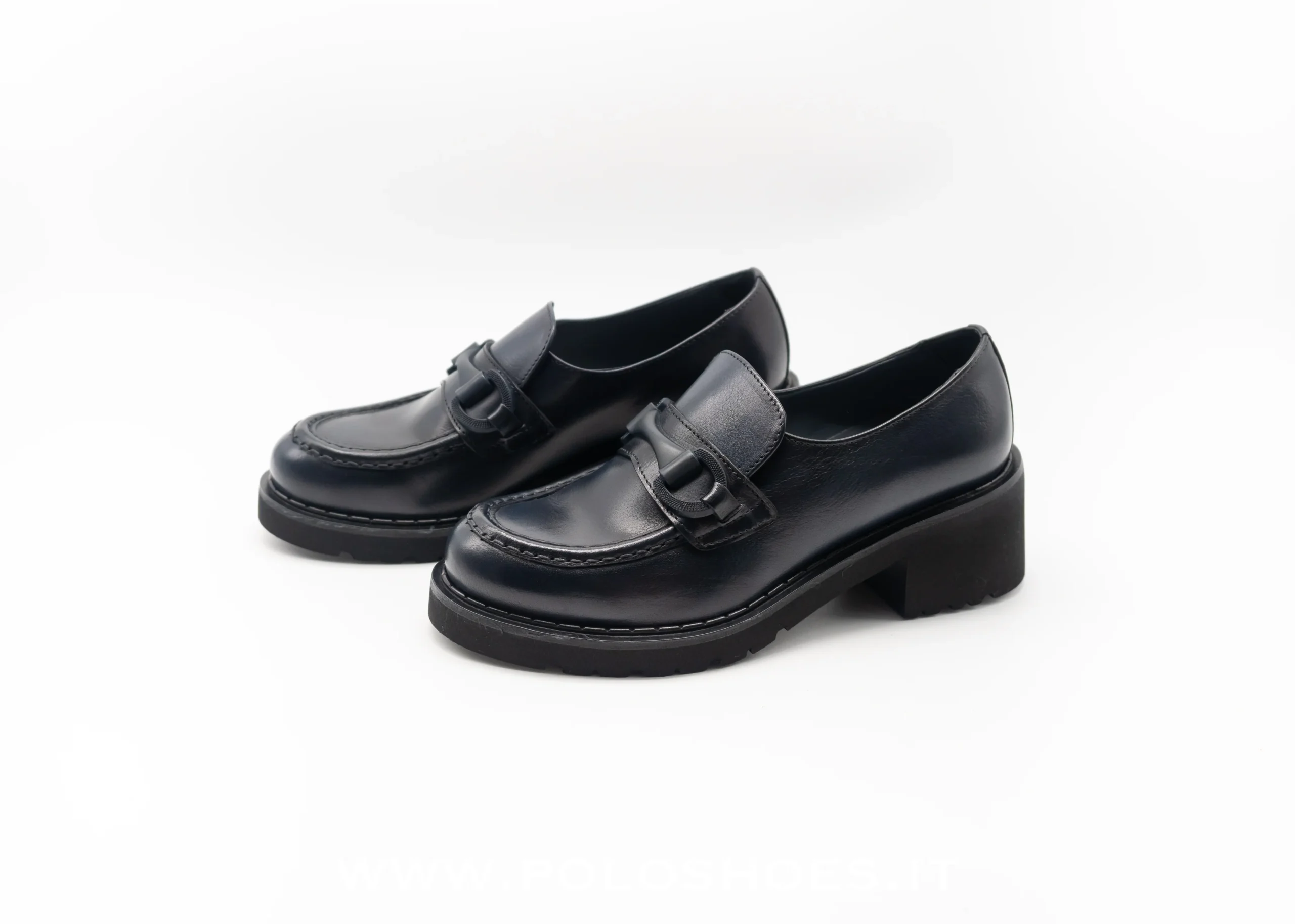 CALPIERRE - MOCASSINO TACCO OVER BLU - immagine 2