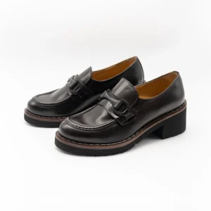 CALPIERRE - MOCASSINO TACCO OVER CIOCCOLATE