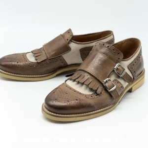 L'HOMME - INGLESE BICOLOR FIBBIE CUOIO