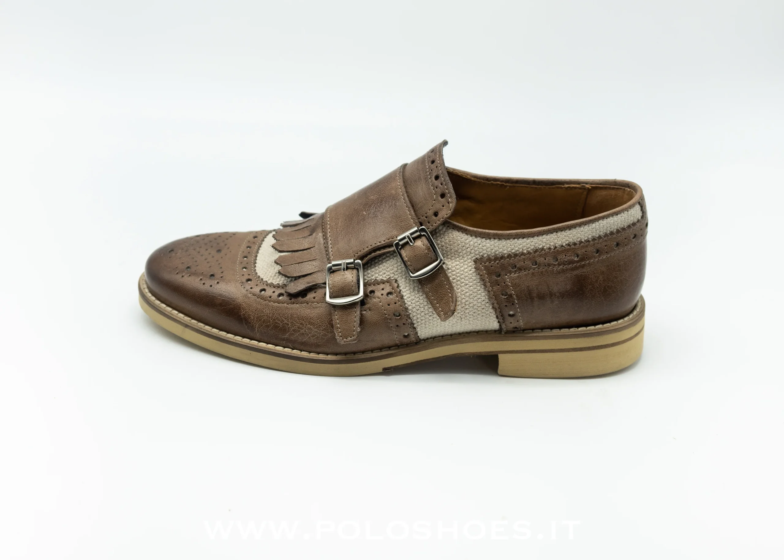 L'HOMME - INGLESE BICOLOR FIBBIE CUOIO - immagine 3