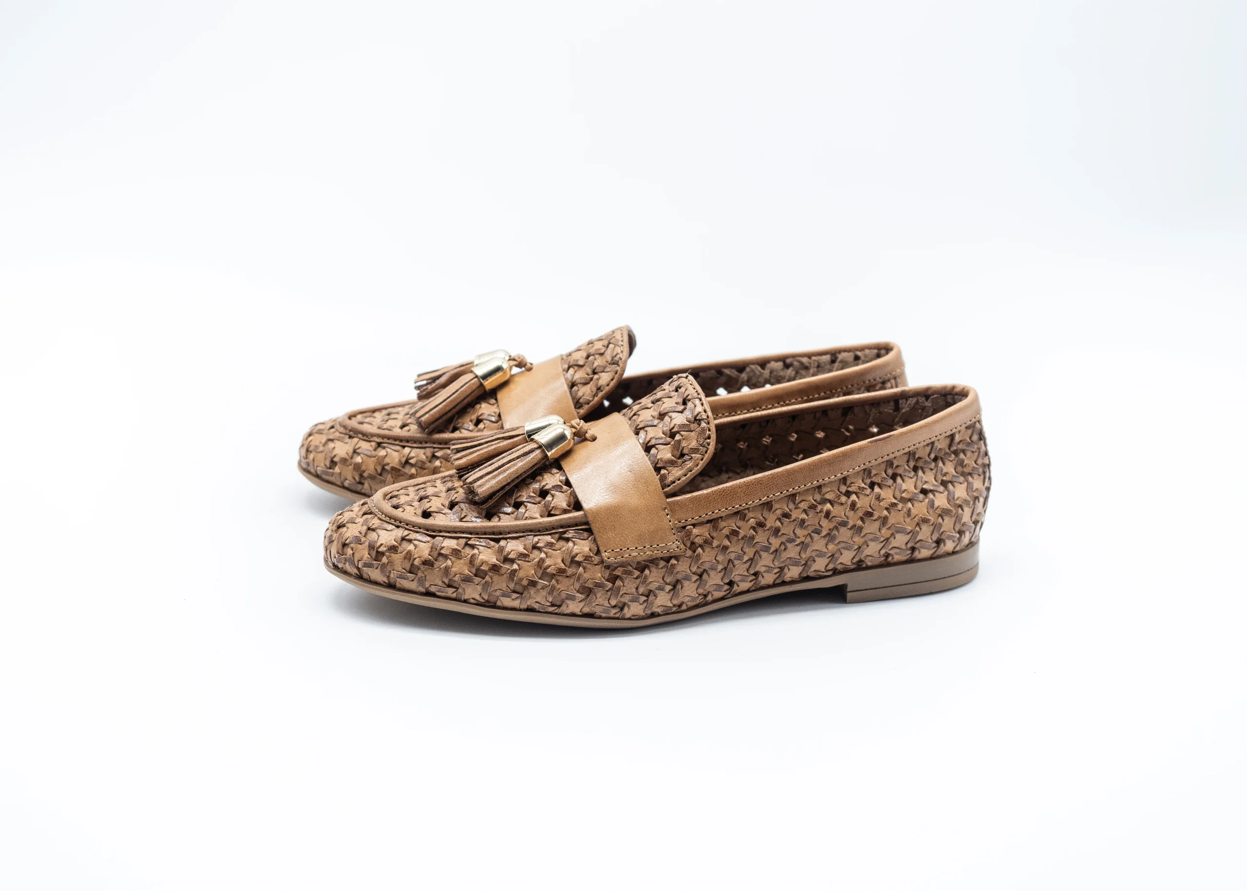 FRAU - MOCASSINI INTRECCIO COGNAC